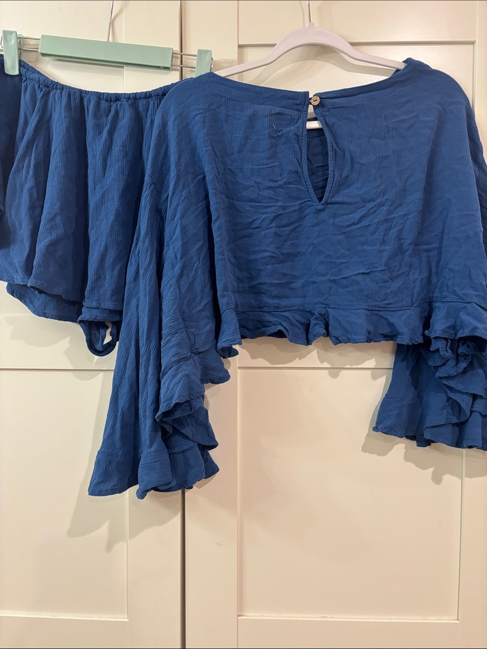 NWT Free People Free-est Deep Blue Sea Crop Top & Skort Set, S - Picture 4 of 4
